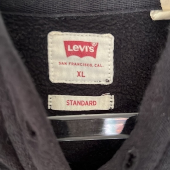 Levi's Logo Hoodie Black Mens Size XLarge - Picture 4 of 6